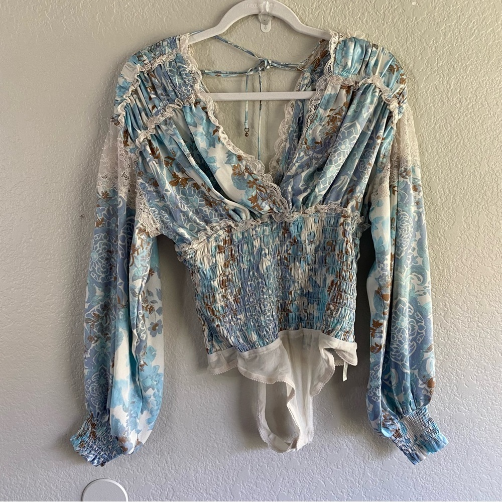 NEW Free People Intimately Worth the Wait Long Sleeve Bodysuit